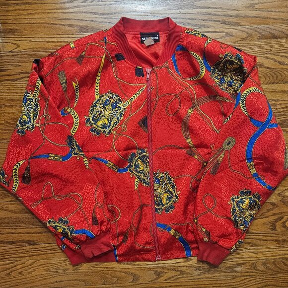 Vintage Baroque Style Bomber Jacket - Picture 1 of 6